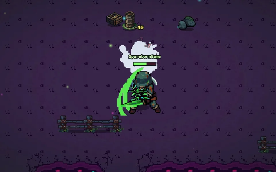 A melee strike against a rival gardener in the Wild Zone
